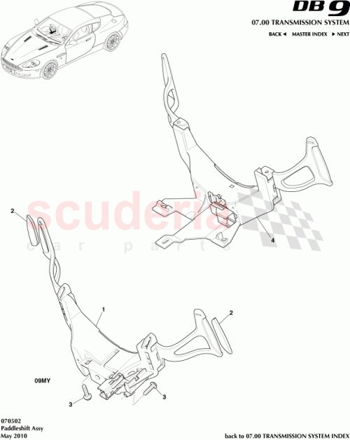 Part Diagram for Aston Martin 9G43-7L237-AC