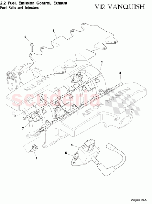 Part Diagram for Aston Martin 5R13-9S441-AA
