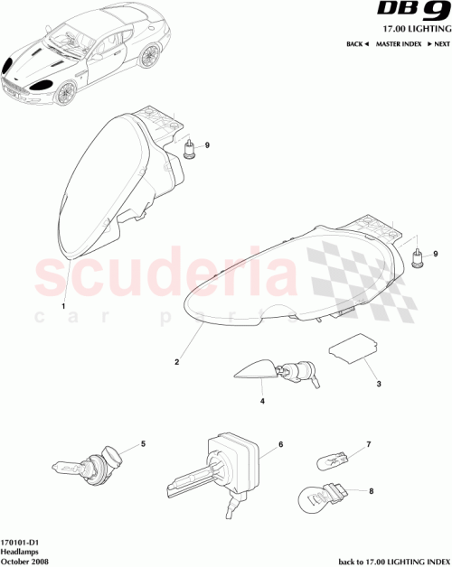Part Diagram for Aston Martin 8G43-13037-AA