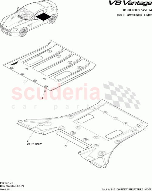 Part Diagram for Aston Martin BG33-1A07-AA