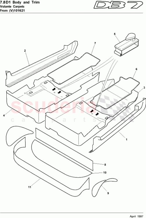 Part Diagram for Aston Martin 83-111150-BAW