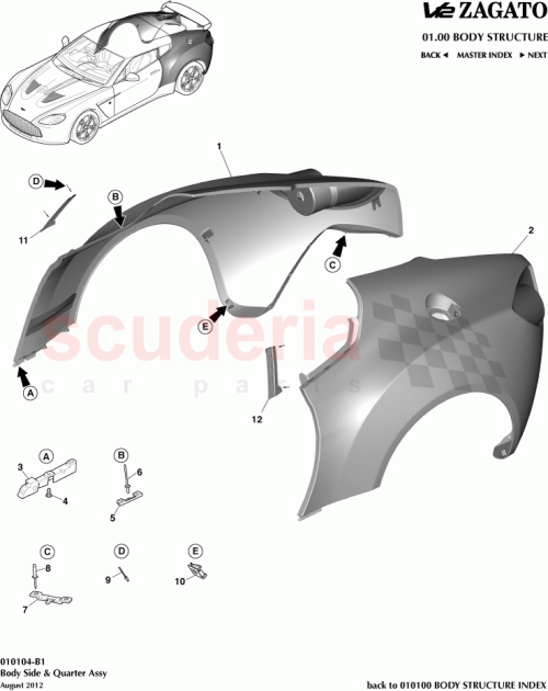Part Diagram for Aston Martin CY83-C298A45-AA