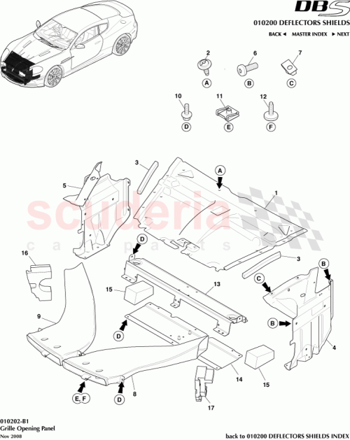 Part Diagram for Aston Martin 8D33-2D207-AB
