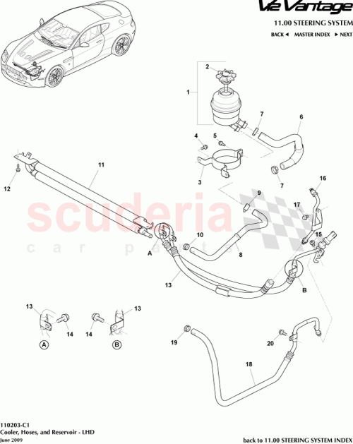 Part Diagram for Aston Martin AD23-3D746-AA