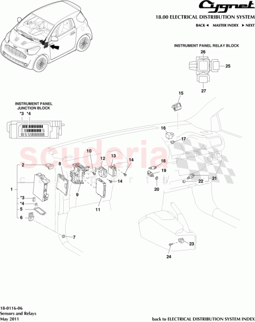Part Diagram for Aston Martin 82673-74010