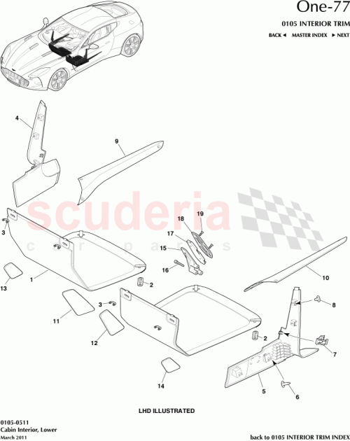 Part Diagram for Aston Martin 12023-14-6488-AA