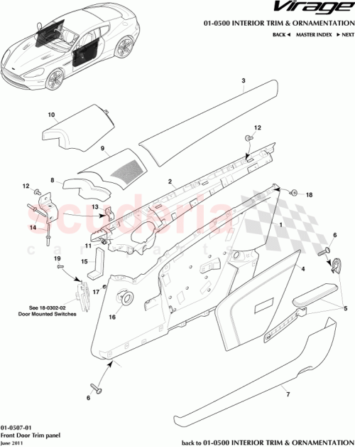 Part Diagram for Aston Martin 9G43-87-11261