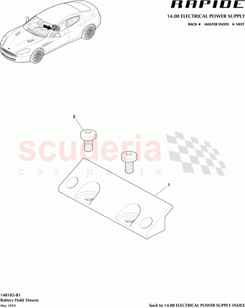 Part Diagram for Aston Martin AD43-10A668-AC