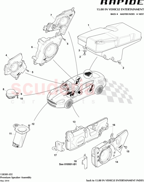Part Diagram for Aston Martin AD43-18C956-AA