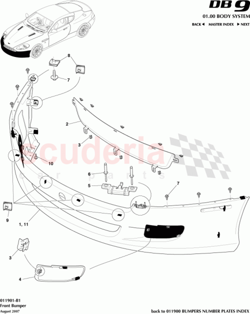 Part Diagram for Aston Martin 4G43-17F773-AB-PK