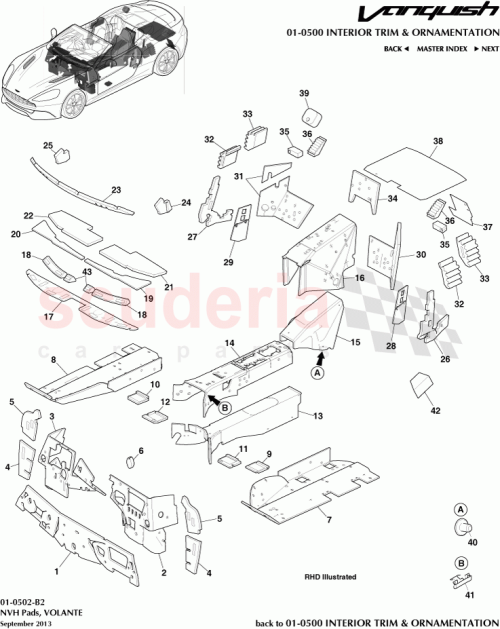 Part Diagram for Aston Martin DD33-54751-AD