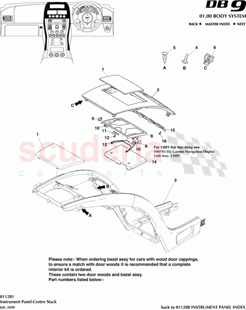 Part Diagram for Aston Martin AD43-047A04-AA