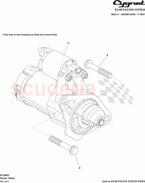 Part Diagram for Aston Martin 28100-47162