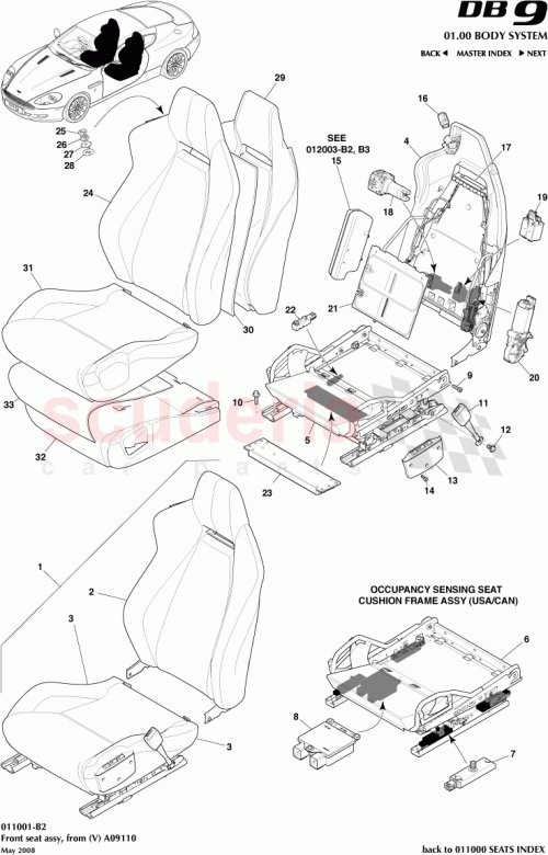 Part Diagram for Aston Martin 7G43-60136-AFW