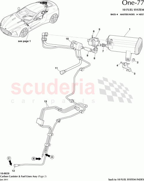 Part Diagram for Aston Martin AA070205-3