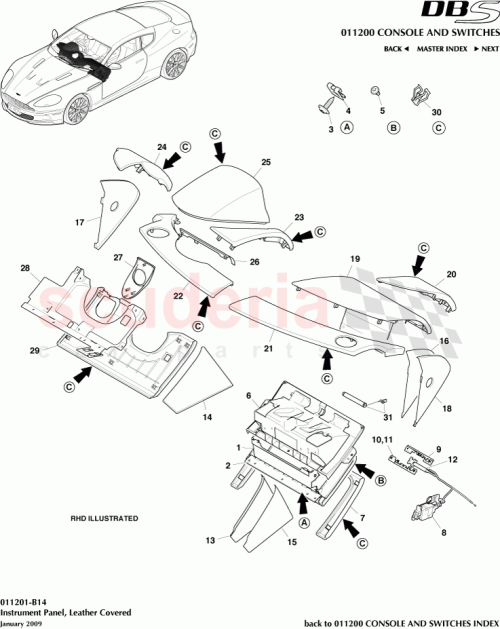 Part Diagram for Aston Martin 8D33C043K93AAW