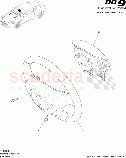 Part Diagram for Aston Martin 4G43-042B85-AB