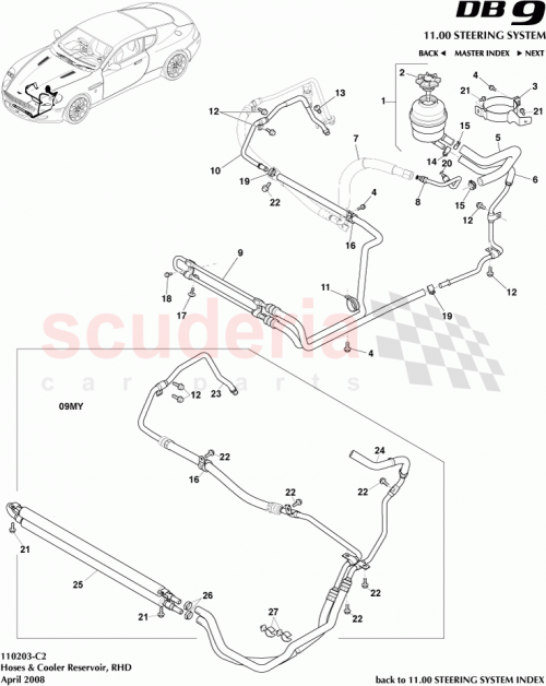 Part Diagram for Aston Martin 699711
