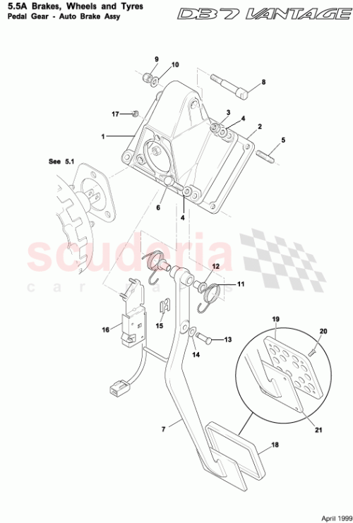 Part Diagram for Aston Martin 697128
