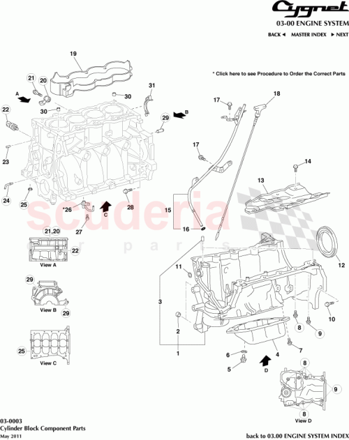 Part Diagram for Aston Martin 89615-02020