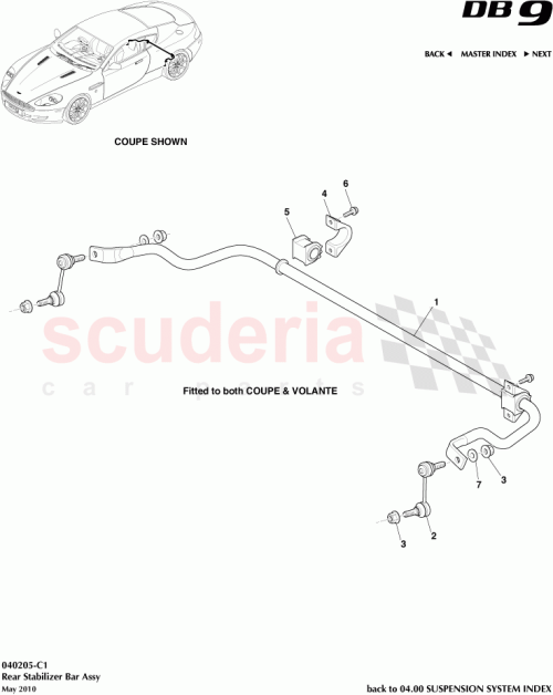 Part Diagram for Aston Martin 4G43-5664-AD