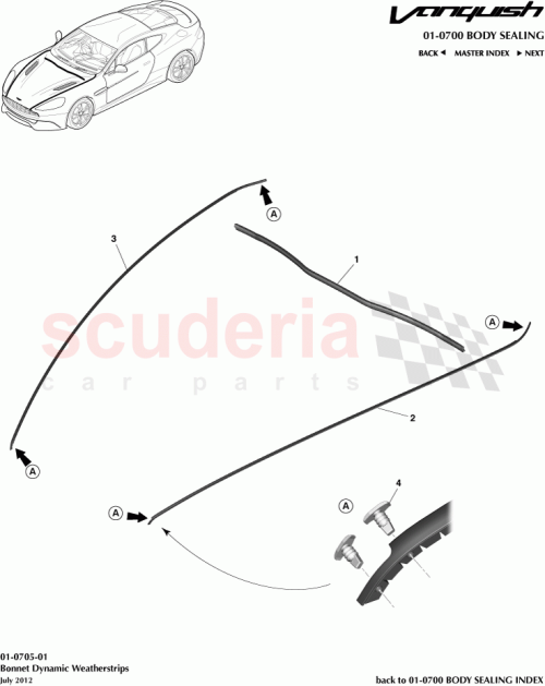 Part Diagram for Aston Martin CD33-16A015-BB
