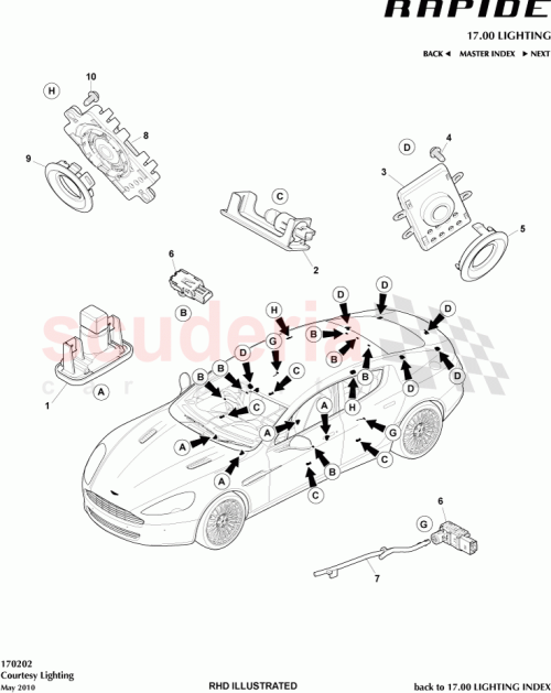 Part Diagram for Aston Martin AD4313D777AA