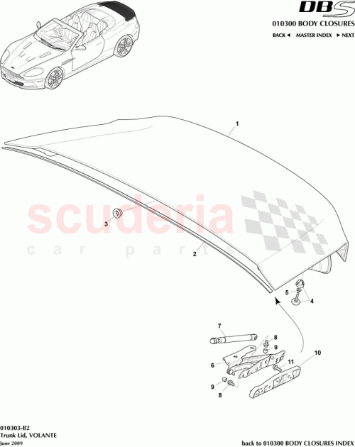 Part Diagram for Aston Martin AD33-L40110-AD