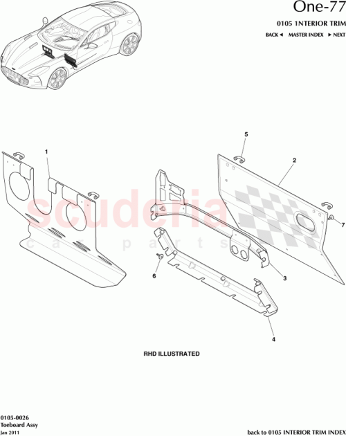 Part Diagram for Aston Martin 12023-03-8388-AB