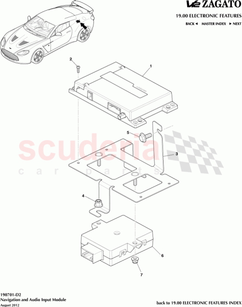 Part Diagram for Aston Martin CG43-10E898-PH