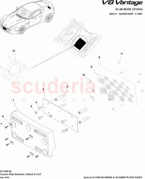 Part Diagram for Aston Martin 6G33-16E146-BE