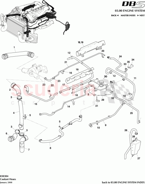 Part Diagram for Aston Martin 8D33-8555-EA
