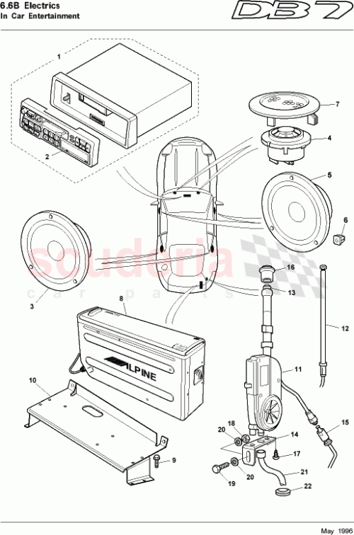 Part Diagram for Aston Martin 37-84582