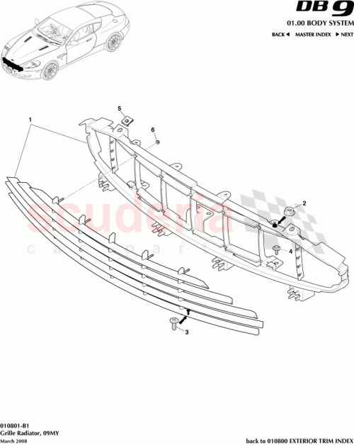 Part Diagram for Aston Martin 9G43-71-11007