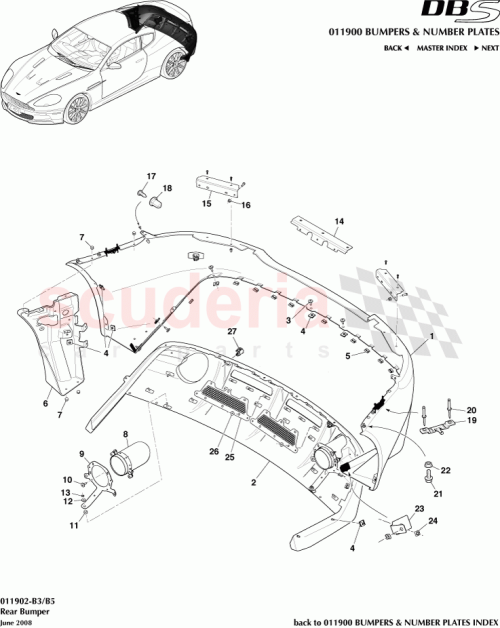 Part Diagram for Aston Martin 8D33-17G758-AD