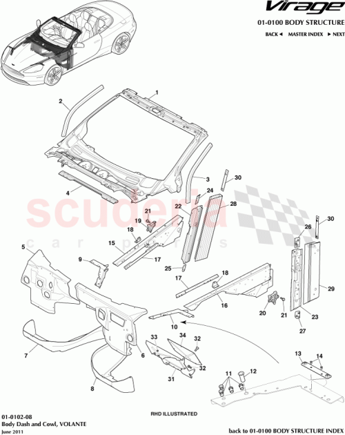 Part Diagram for Aston Martin BG43F01613AA
