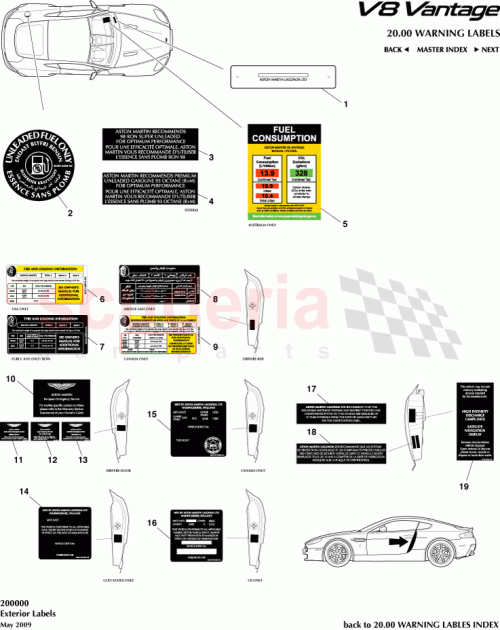Part Diagram for Aston Martin 9G3369014CA
