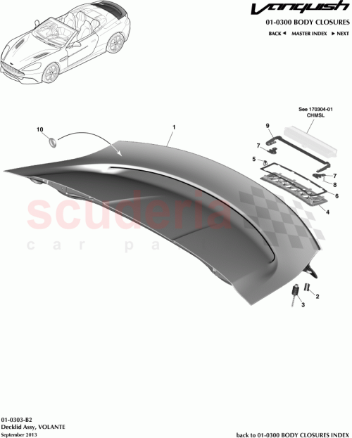 Part Diagram for Aston Martin ED33-13N561-AB