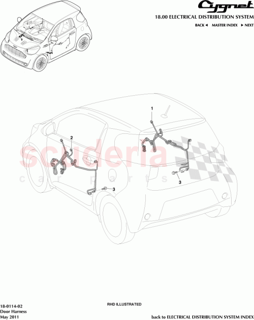 Part Diagram for Aston Martin 82152-74041