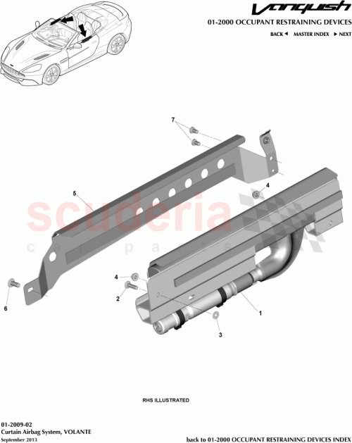 Part Diagram for Aston Martin ED33-12A964-AB
