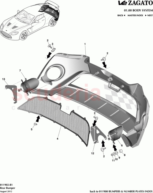 Part Diagram for Aston Martin CY83-501T0-AA