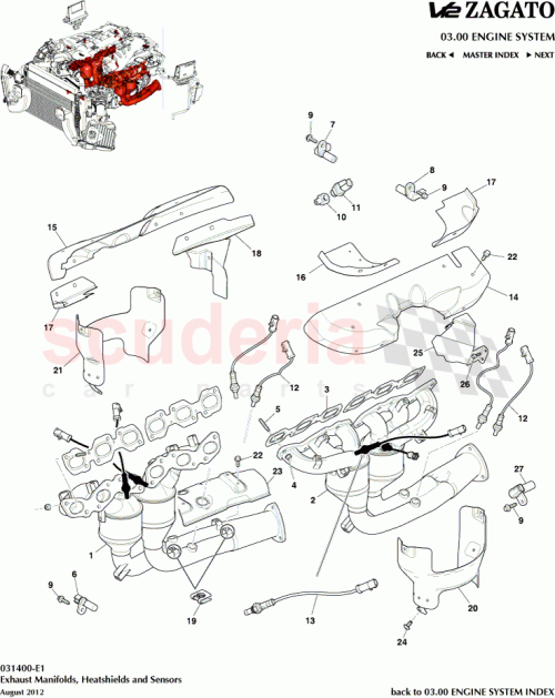 Part Diagram for Aston Martin CD33-6K342-BA