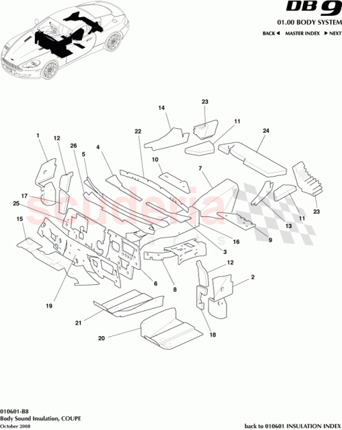 Part Diagram for Aston Martin 4G43-28112-AB