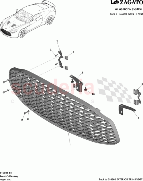Part Diagram for Aston Martin CY83-8B096-AB