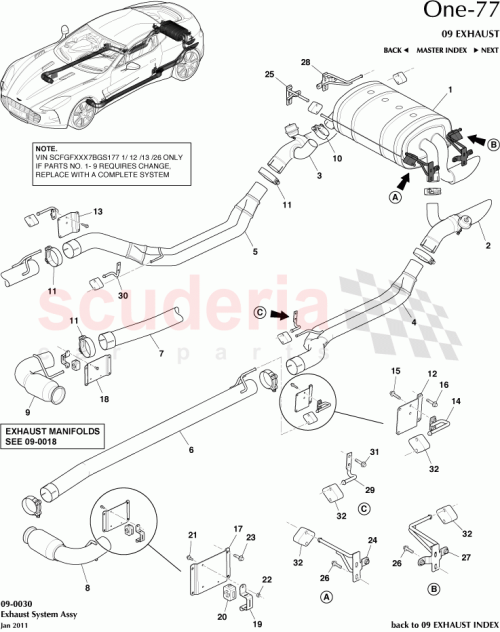 Part Diagram for Aston Martin 12023-03-8780-AD