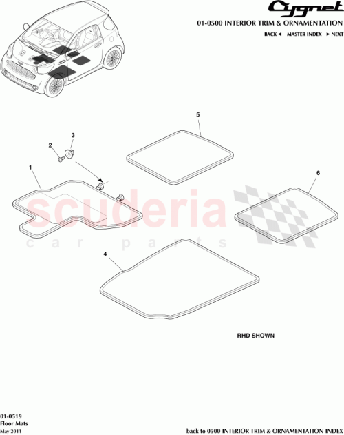 Part Diagram for Aston Martin AY2Y-130A08-BCW