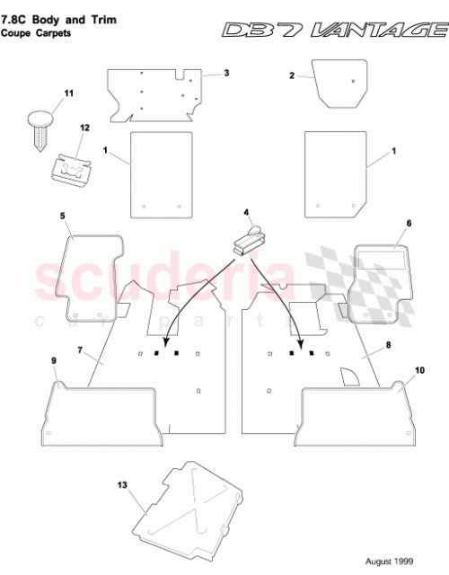 Part Diagram for Aston Martin 83-125340-AAW
