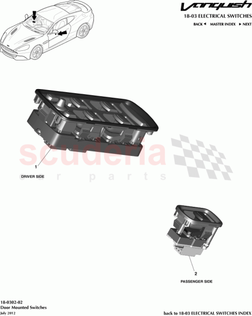 Part Diagram for Aston Martin CD33-14717-BC