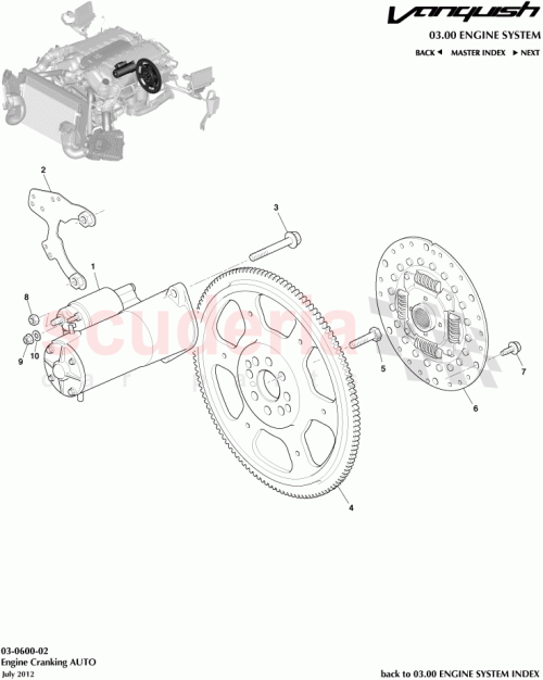 Part Diagram for Aston Martin 4G43-14A004-GF