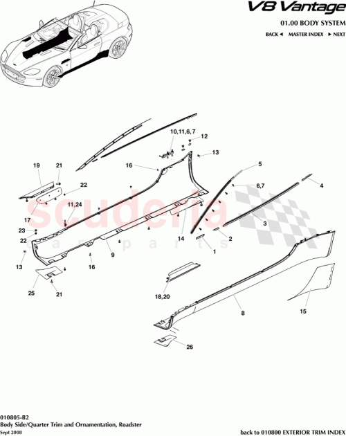 Part Diagram for Aston Martin AD23-280B84-AA